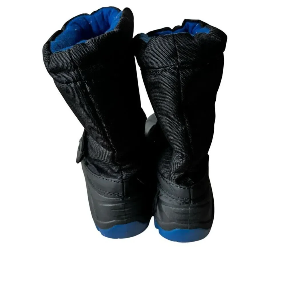Termolite Youth Snow Rain Cold Weather Boots Black Drawstring SZ 2